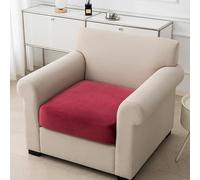 Morbuy Housses de Coussin de Siège de Canapé Extensibles, Housses de Coussin de Canapé Universelles Hautement Élastiques en Velours Doux avec Fond Élastique (Bordeaux,Chaise Longue Plus)