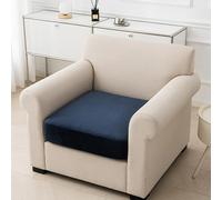 Morbuy Housses de Coussin de Siège de Canapé Extensibles, Housses de Coussin de Canapé Universelles Hautement Élastiques en Velours Doux avec Fond Élastique (Bleu Marine,1 Place Plus)