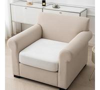 Morbuy Housses de Coussin de Siège de Canapé Extensibles, Housses de Coussin de Canapé Universelles Hautement Élastiques en Velours Doux avec Fond Élastique (Blanc,3 Places Plus)