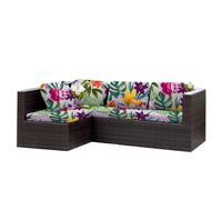 Morbuy Lot de 12 Housses de Coussin Extérieur, Imperméable Housses de Coussin de Jardin, Remplacement pour Mobilier de Terrasse et Dossier de Canapé d'angle en Rotin (Strelitzia Reginae)