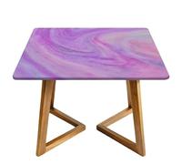 Morbuy Nappe Carrée Imperméable, avec Bord Élastique, Motif Tie-Dye Nappe de Table pour Jardin, Résistante Aux Intempéries, Anti Taches, Intérieure, Extérieure (Résumé B,130x130cm)