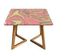 Morbuy Nappe Carrée Imperméable, avec Bord Élastique, Motif Tie-Dye Nappe de Table pour Jardin, Résistante Aux Intempéries, Anti Taches, Intérieure, Extérieure (Résumé A,90x90cm)
