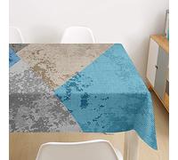 Morbuy Nappe Rectangulaire Patchwork Imprimé Anti Tache Nappe de Table Imperméable Lavable et Facile d'entretien pour Ménage Table Basse Jardin Extérieure Picnic (Bleu Graffiti,60x60cm)