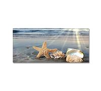 Morbuy Paillasson Bienvenue Tapis d'Entrée Impression de Plage 3D Tapis de Bain Antidérapant Tapis de Sol,Tapis Antidérapant pour Salon,Chambre à Coucher,Cuisine (Coquille de Soleil,40x60cm)