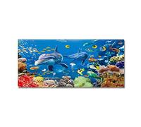 Morbuy Paillasson Bienvenue Tapis d'Entrée Poisson de Mer 3D Tapis de Bain Antidérapant Tapis de Sol,Tapis Antidérapant pour Salon,Chambre à Coucher,Couloir,Cuisine (Poisson de mer,40x60cm)