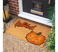 Morbuy Paillasson Coco Imprimé (Lettre,50x80cm) | Fibre de Coco Naturelle, Tapis de Porte Robuste Anti-Dérapant pour Porche Extérieur, Couloir Intérieur et Déco Halloween.