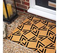 Morbuy Paillasson Coco, Tapis d’Entrée Extérieur et Intérieur en Fibre de Coco, Tapis Brosse Antidérapant avec Dossier PVC pour Porte d'Entrée et Jardin (Flèches Noires,50x80cm)
