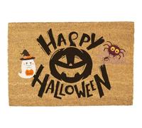Morbuy Paillasson Halloween Coco (Araignée Violette,50x80cm) | Fibre de Coco Naturelle, Tapis de Porte Robuste Anti-Dérapant pour Porche Extérieur, Couloir Intérieur et Déco Halloween.