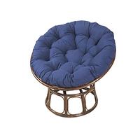 Morbuy Papasan Coussins de Chaise Ronds, Doux Épais Coussin Fauteuil Papasan Coussin Fauteuil Rotin pour Jardin ExtéRieur, Balcon Et Salon (80x80CM,Bleu Marine)