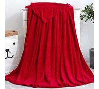 Morbuy Plaid Couverture Peluche, Super Douce Chaude Toison de Corail Chambre Canapé-Lit Literie Bébé Petite Couverture Drap de Lit Adulte Enfant (200x230cm,Rouge)