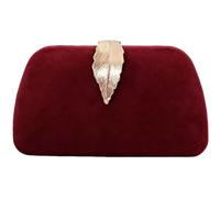 Morbuy Pochette de Soirée Chic Velours Clutch Élégant | Sac de Soirée Femme Feuille d'Or Pochette Mariage Chic Sac à Main/Bandoulière avec Chaîne Amovible pour Cérémonie Fête Bal