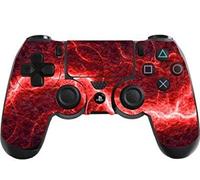 Morbuy PS4 Vinyle Skin Autocollant Sticker Decal de Protection pour Sony PlayStation 4 PS4 Slim PS4 Pro Dualshock Manette x 1 (Lightning Red)