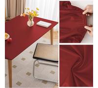 Morbuy Rectangulaire Nappe Imperméable Cuir PU Anti-salissure Nappe de Table Lavable et Facile d’Entretien Ménage Table Basse Nappe pour Cuisine Extérieure Jardin salon (Rouge,Table 60X120cm)