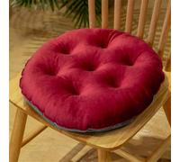 Morbuy Rond Coussins de Jardin, Double Face Coussin Exterieur Intérieur, Velours Epais Coussin Chaise Galette de Chaise pour Intérieur Patio Coussin Chaise Exterieur (Rouge,45x45cm)