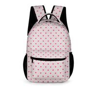 Morbuy Sac à Dos Cartable Enfant, Motif Coeur d'amour 3D Sac d'École Sac a Dos Sacs Scolaires 20L Cartables Scolaires Fille Garçon avec Poche Porte Bouteille pour Étudiant Voyage (Rose pâle)