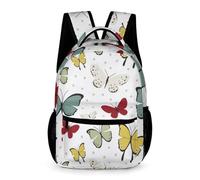 Morbuy Sac à Dos Cartable Enfant, Motif Papillon 3D Sac d'École Sac a Dos Sacs Scolaires 20L Cartables Scolaires Fille Garçon avec Poche Porte Bouteille pour Étudiant Voyage (Polka Dot)