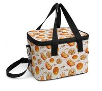 Morbuy Sac Isotherme Repas 8L, Glaciere Souple Portable avec Bretelles Réglables, Glaciere Isotherme Pliable Impression 3D Pain Lunch Bag pour Plage Nique Pique Camping (Hot-dogs,25x19x17cm)