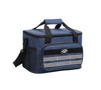 Morbuy Sac Isotherme Repas Glaciere Isotherme Grandes, Réutilisable Lunch Bag Sac 12L Isotherme Pliable, Sac Repas pour Camping, Travail, École (Rayure marine,12L)