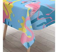 Morbuy-Shop Nappe Rectangulaire Nappe de Table, 3D Flamant Imperméable étanche à l'huile Lavable et Facile d?Entretien Table Nappe pour Jardin Extérieure Picnic Cuisine (Graffiti Bleu,100x140cm)