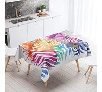 Morbuy-Shop Nappe Rectangulaire Nappe de Table Imperméable étanche Anti Tache Lavable et Facile d?Entretien Ménage Table Nappe pour Picnic Cuisine Jardin -3D Girafe (Rose Zèbre,100x140cm)