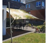 Morbuy Style d'été 3D Voile d'ombrage Rectangulaire, Toile d'Ombrage Extérieure Imperméable, Auvent de Terrasse Parfait pour en Plein air, Patio Jardin Terrasse (Soleil,200x200cm)