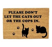Morbuy Tapis de Porte d'Entrée Exterieur Coco (Empreintes de Pattes de Chat,45x70cm)