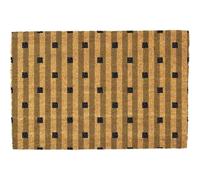 Morbuy Tapis de Porte d'Entrée Exterieur Coco, Tapis de Porte Coco en Polyester Antidérapant Lavable pour Interieur, Terrasse, Couloir, Cuisine, Entrée (Streifenmuster,50x80cm)