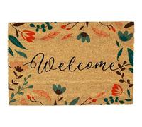 Morbuy Tapis de Porte d'Entrée Exterieur Coco, Tapis de Porte Coco en Polyester Antidérapant Lavable pour Interieur, Terrasse, Couloir, Cuisine, Entrée (Tulipes Rouges,50x80cm)