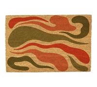 Morbuy Tapis de Porte d'Entrée Exterieur Coco, Tapis de Porte Coco en Polyester Antidérapant Lavable pour Interieur, Terrasse, Couloir, Cuisine, Entrée (Vagues abstraites,50x80cm)