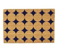 Morbuy Tapis de Porte d'Entrée Exterieur Coco, Tapis de Porte Coco en Polyester Antidérapant Lavable pour Interieur, Terrasse, Couloir, Cuisine, Entrée (Cercle Bleu,50x80cm)