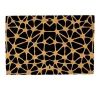 Morbuy Tapis de Porte d'Entrée Exterieur Coco, Tapis de Porte Coco en Polyester Antidérapant Lavable pour Interieur, Terrasse, Couloir, Cuisine, Entrée (Pierres Noires,50x80cm)