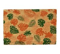 Morbuy Tapis de Porte d'Entrée Exterieur Coco, Tapis de Porte Coco en Polyester Antidérapant Lavable pour Interieur, Terrasse, Couloir, Cuisine, Entrée (Tropical,50x80cm)