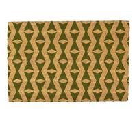 Morbuy Tapis de Porte d'Entrée Exterieur Coco, Tapis de Porte Coco en Polyester Antidérapant Lavable pour Interieur, Terrasse, Couloir, Cuisine, Entrée (Nœud Vert,50x80cm)