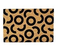 Morbuy Tapis de Porte d'Entrée Exterieur Coco, Tapis de Porte Coco en Polyester Antidérapant Lavable pour Interieur, Terrasse, Couloir, Cuisine, Entrée (Lettres abstraites,50x80cm)