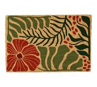 Morbuy Tapis de Porte d'Entrée Exterieur Coco, Tapis de Porte Coco en Polyester Antidérapant Lavable pour Interieur, Terrasse, Couloir, Cuisine, Entrée (Fleurs abstraites,50x80cm)