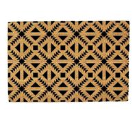Morbuy Tapis de Porte d'Entrée Exterieur Coco, Tapis de Porte Coco en Polyester Antidérapant Lavable pour Interieur, Terrasse, Couloir, Cuisine, Entrée (Carreaux Modernes,50x80cm)