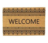 Morbuy Tapis de Porte d'Entrée Exterieur Coco, Tapis de Porte Coco en Polyester Antidérapant Lavable pour Interieur, Terrasse, Couloir, Cuisine, Entrée (Style rétro bohème,50x80cm)
