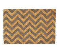 Morbuy Tapis de Porte d'Entrée Exterieur Coco, Tapis de Porte Coco en Polyester Antidérapant Lavable pour Interieur, Terrasse, Couloir, Cuisine, Entrée (Vague Grise,50x80cm)