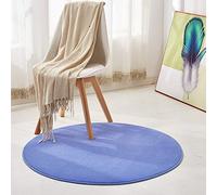 Morbuy Tapis Rond Lavable en Machine 100 cm Polaire de Corail Interieur Anti Slip Chambre à Coucher Salon Tapis d'Entrée Absorbant Antidérapant Nouveau Imprimé Ménage Rug Salle Couloir (Violet Clair)