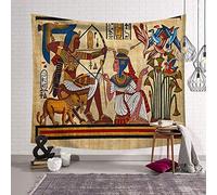 Morbuy Tapisserie Murales Egypte Ancienne Décoration Tenture Couverture Pique-Nique Polyester Nappe Yoga Tapestry (Grand (150 x 200cm), F)