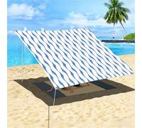 Morbuy Voile d'ombrage Bleu Rectangulaire, Impressions 3D Toile d'Ombrage Extérieure Imperméable, Auvent de Terrasse, pour Patio Extérieur Jardin Terrasse Balcon (Motifs de l'eau,200x200cm)