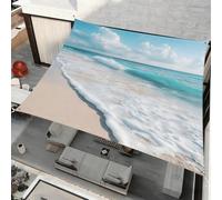 Morbuy Voile d'ombrage Rectangulaire, À Motif d'eau de Mer Toile d'Ombrage Extérieure Imperméable, Auvent de Terrasse Parfait pour en Plein air, Patio Jardin Terrasse (Océan 2,200x240cm)
