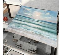 Morbuy Voile d'ombrage Rectangulaire, À Motif d'eau de Mer Toile d'Ombrage Extérieure Imperméable, Auvent de Terrasse Parfait pour en Plein air, Patio Jardin Terrasse (Océan 5,200x240cm)