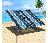 Morbuy Voile d'ombrage Rectangulaire, À Motif d'eau de Mer Toile d'Ombrage Extérieure Imperméable, Auvent de Terrasse Parfait pour en Plein air, Patio Jardin Terrasse (ondulation 7,180x180cm)