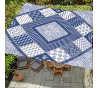 Morbuy Voile d'ombrage Rectangulaire avec Corde, Impressions 3D Toile Ombrage Exterieur Imperméable Fibre de Polyester pour Extérieur Jardin Patio Terrasse (200 * 200cm,Z12 Chic Rétro 7)