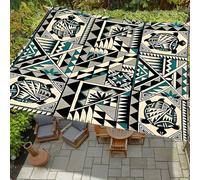 Morbuy Voile d'ombrage Rectangulaire avec Corde, Impressions 3D Toile Ombrage Exterieur Imperméable Fibre de Polyester pour Extérieur Jardin Patio Terrasse (180 * 180cm,Z12 Chic Rétro 3)