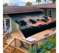 Morbuy Voile d'ombrage Rectangulaire avec Corde, Impressions 3D Toile Ombrage Exterieur Imperméable Fibre de Polyester pour Extérieur Jardin Patio Terrasse (200 * 240cm,Arbre au Coucher du solei)