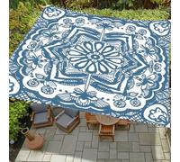 Morbuy Voile d'ombrage Rectangulaire avec Corde, Impressions 3D Toile Ombrage Exterieur Imperméable Fibre de Polyester pour Extérieur Jardin Patio Terrasse (150 * 150cm,Z12 Chic Rétro 9)