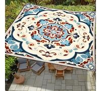 Morbuy Voile d'ombrage Rectangulaire avec Corde, Impressions 3D Toile Ombrage Exterieur Imperméable Fibre de Polyester pour Extérieur Jardin Patio Terrasse (200 * 240cm,Z12 Chic Rétro 4)