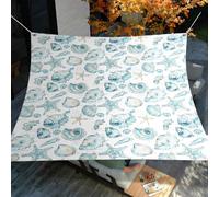 Morbuy Voile d'ombrage Rectangulaire, Motif de Coquillages Toile d'Ombrage Extérieure Imperméable, Auvent de Terrasse Parfait pour en Plein air, Patio Jardin Terrasse (Peint 2,200x200cm)